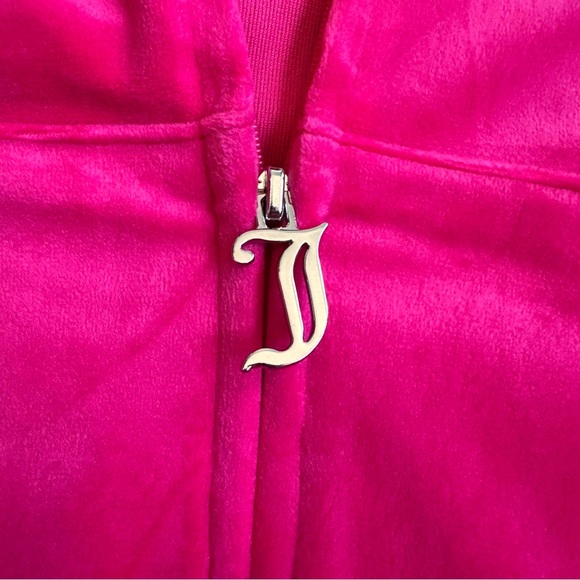NWT‎ Juicy Couture Luxe Women Pink Velour Rhinestone Heart Track Set Size Large - Picture 12 of 15